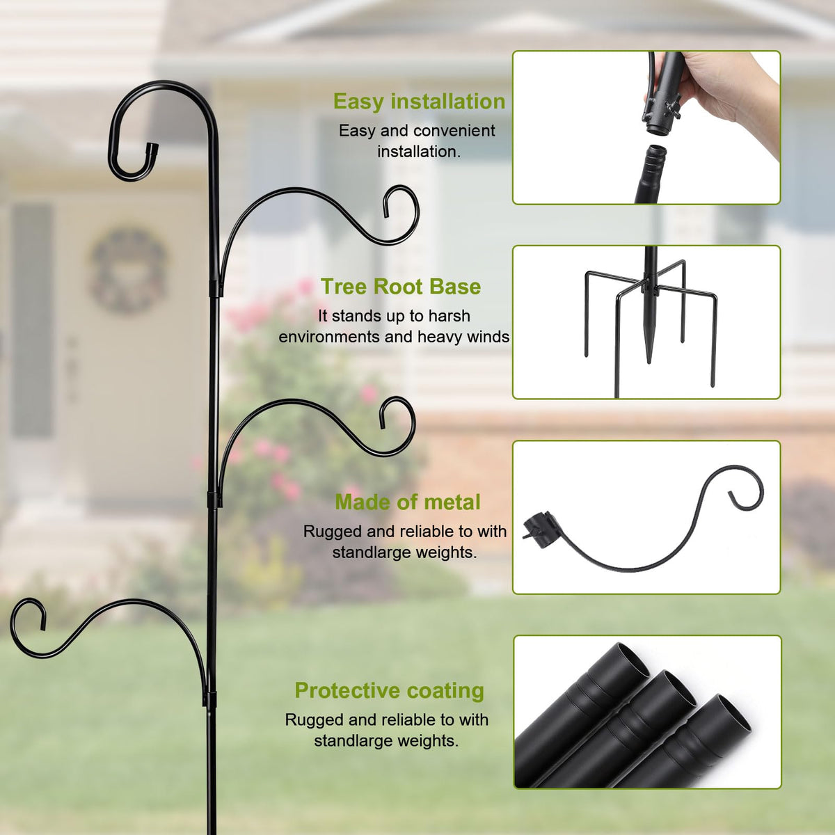 HXYQMMY 5-prong base ensures stable placement even in wind.