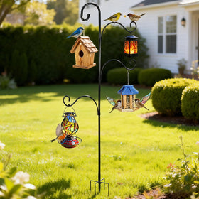 HXYQMMY garden stand ideal for bird feeders, planters, lanterns, and lights.