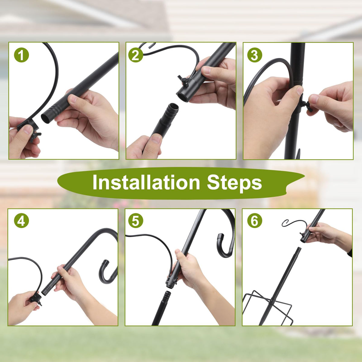 HXYQMMY easy, tool-free setup; simply press into soil and hang items.