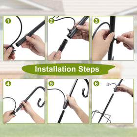 HXYQMMY easy, tool-free setup; simply press into soil and hang items.