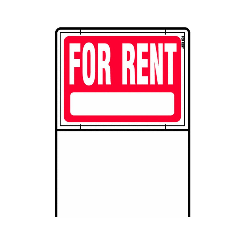 Hy-Ko RSF-603 for rent sign with frame, bold visibility for quick property listings.