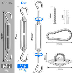 HYASIA adjustable turnbuckle 8in enables precise sail tensioning