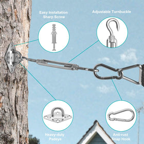 HYASIA pad eyes 4pcs anchor sails securely to fixtures