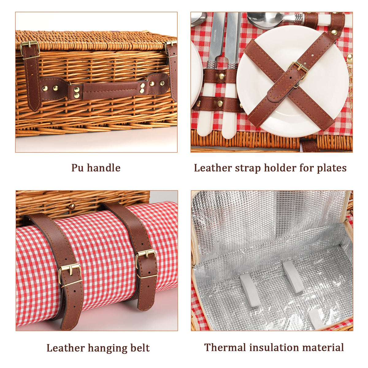 HYBDAMAI stainless steel cutlery set adds durability for outdoor meals.