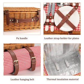 HYBDAMAI stainless steel cutlery set adds durability for outdoor meals.