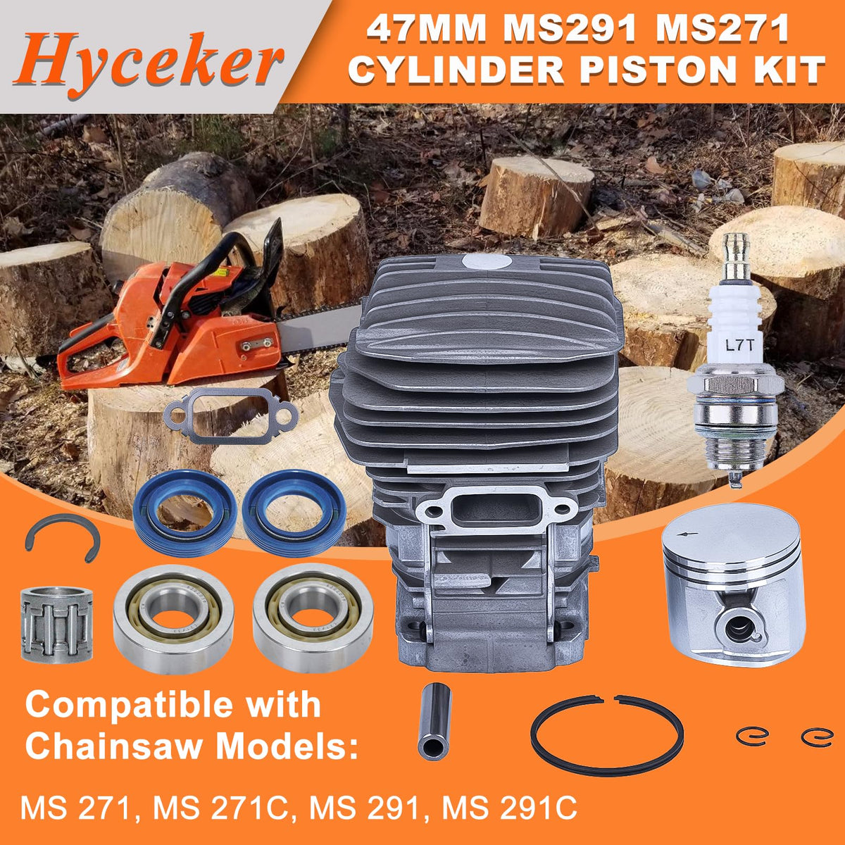 Hyceker 47mm big bore top end for Stihl MS271/MS291 engines