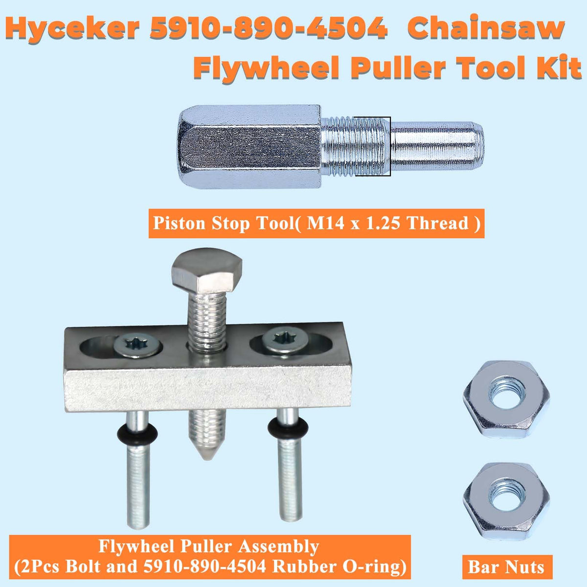 Hyceker bar nuts ensure secure mounting during flywheel work
