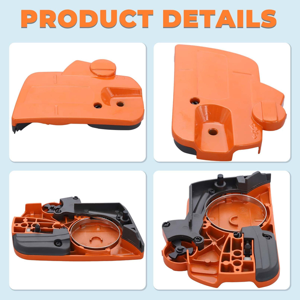 Hyceker orange buckle clips for secure Husqvarna 440 installation