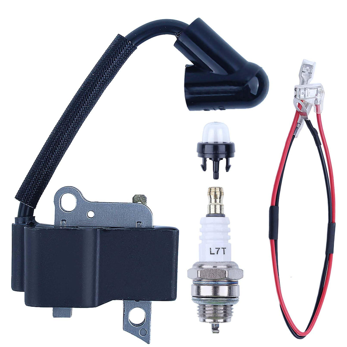 Hyceker ignition coil module for Husqvarna 135-140 enabling reliable ignition and quick starts