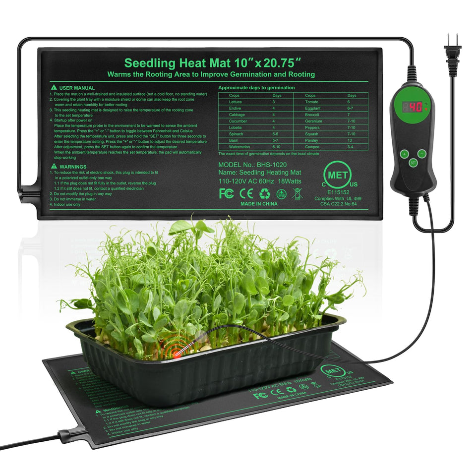 HYDGOOHO seedling heat mat in use providing steady warmth for germination