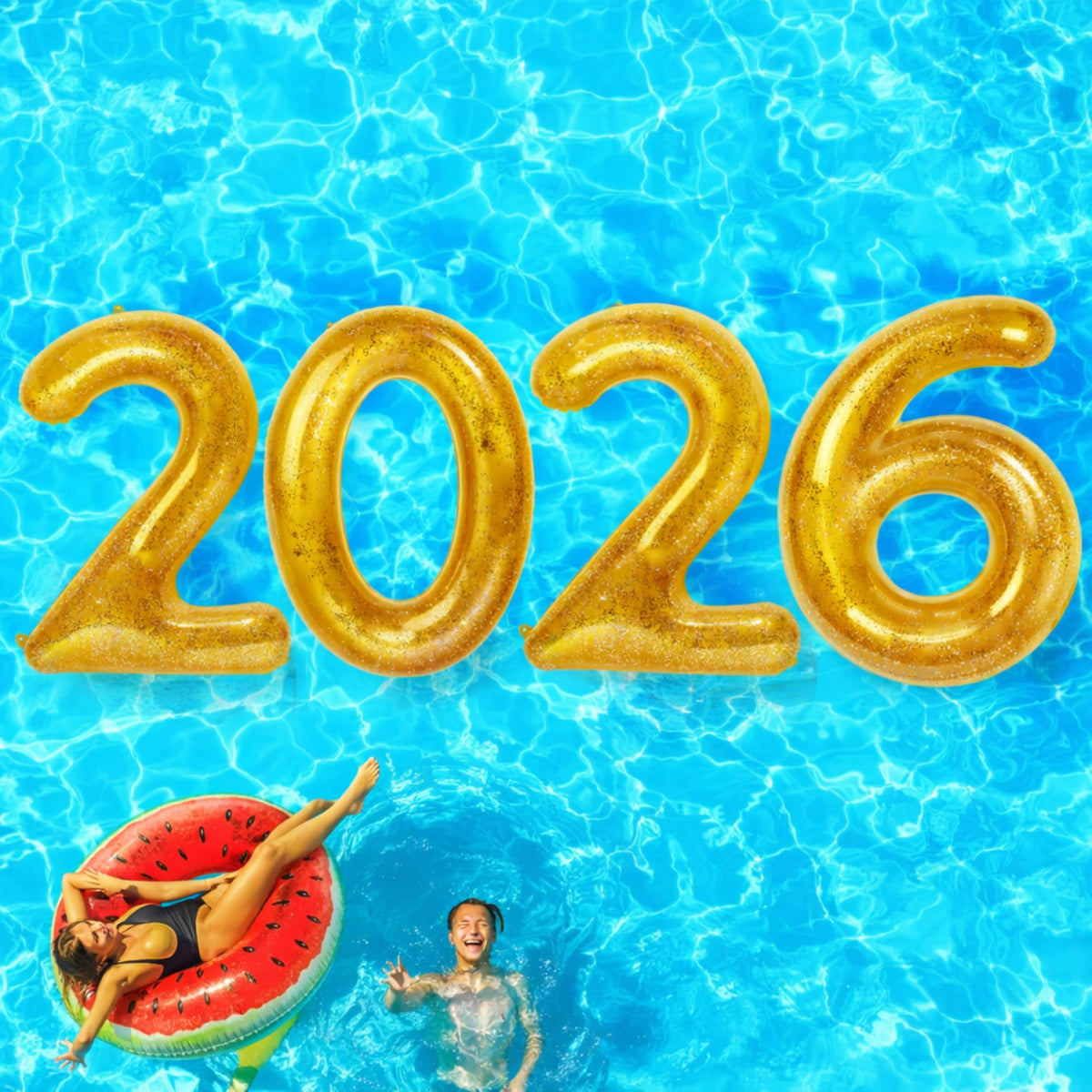 HyDren 2026 grad pool float four-pack for dramatic pool decor and photo moments