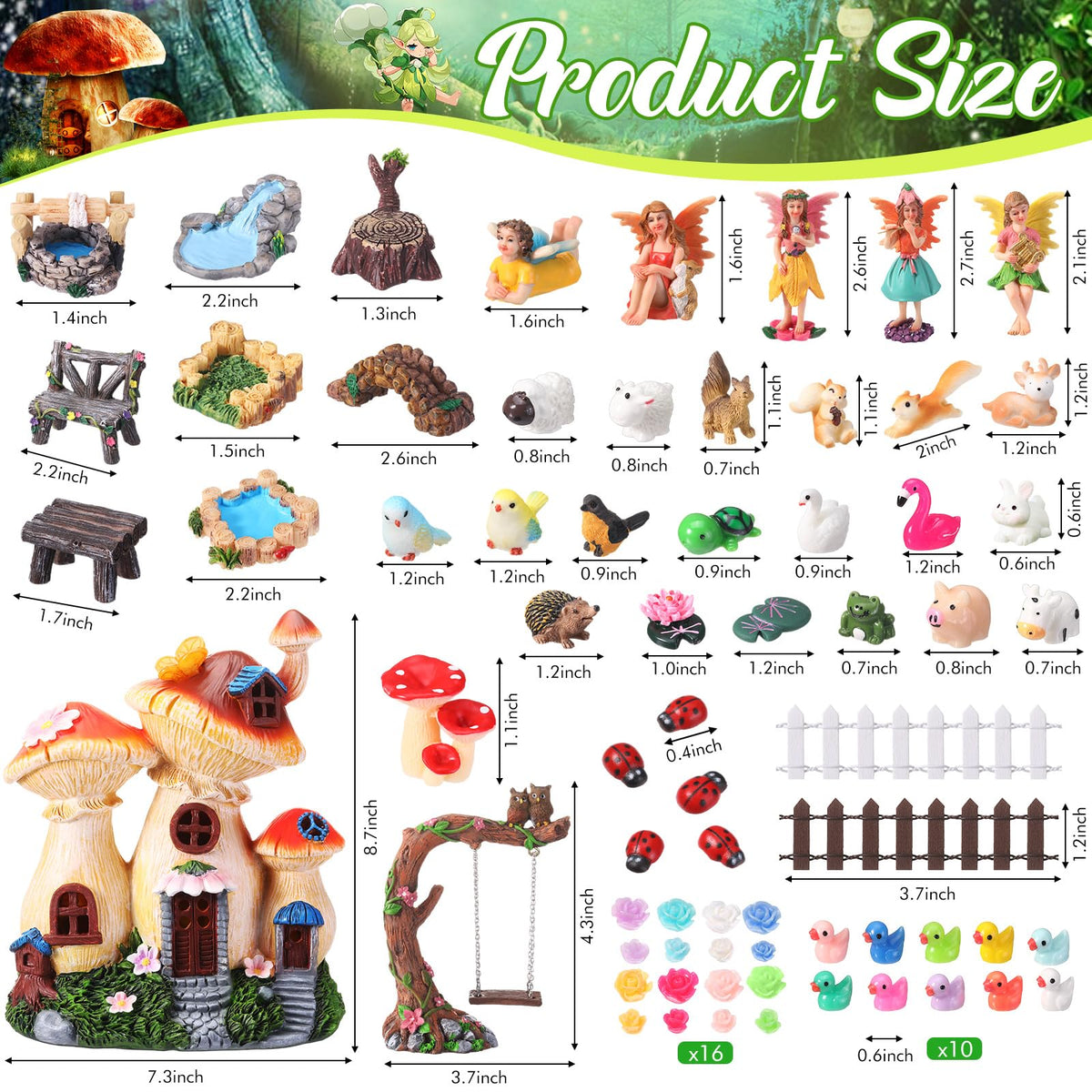 HyDren microscopic decorations add tiny detail for fairy gardens