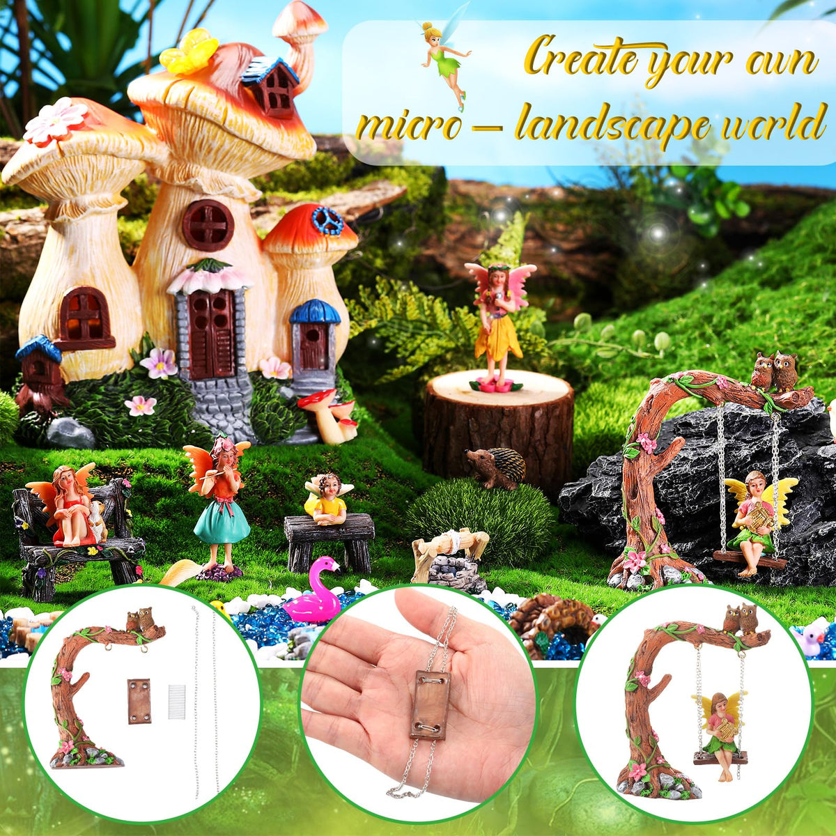 HyDren plastic flowers and accents brighten pots and borders