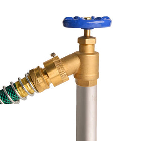 HYDRO MASTER heavy-duty brass construction outdoor use resists corrosion.