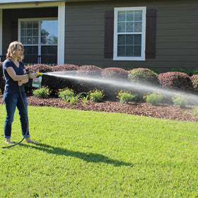 Garden bed treated with Hydretain for consistent moisture maintenance.