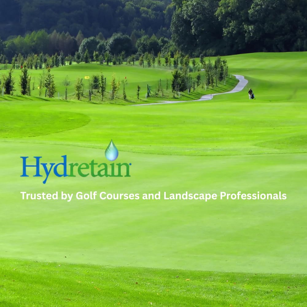 Professional landscaper applying Hydretain for long-lasting root hydration.