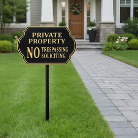 HYF DESIGN weatherproof sign resisting rust and fading for outdoor use