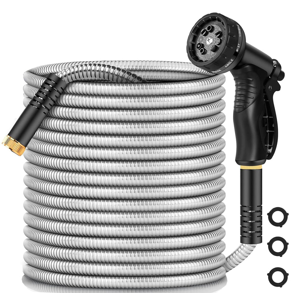 Hygeeon 25ft garden hose, compact length suitable for small patios and balconies