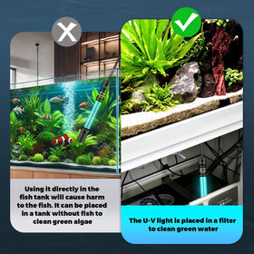 Hygger U-V light supports ponds, pools, and spas for clearer water.