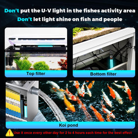 Hygger 20W U-V light is IPX8 waterproof for safe underwater operation.