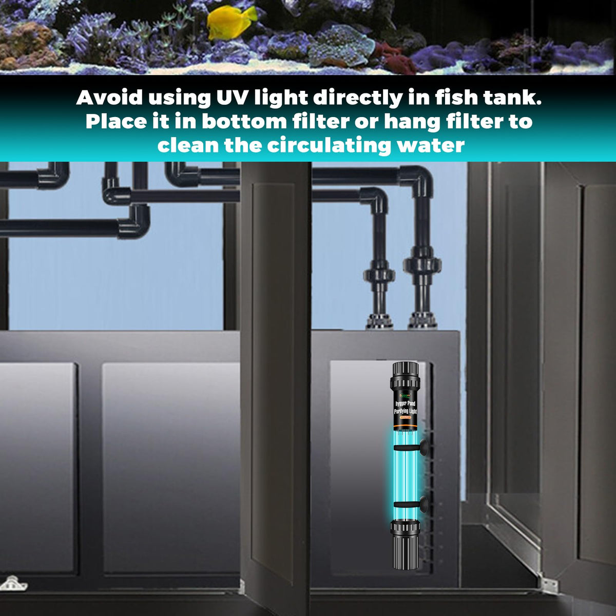 Hygger pond U-V light supports seasonal use with intermittent operation.