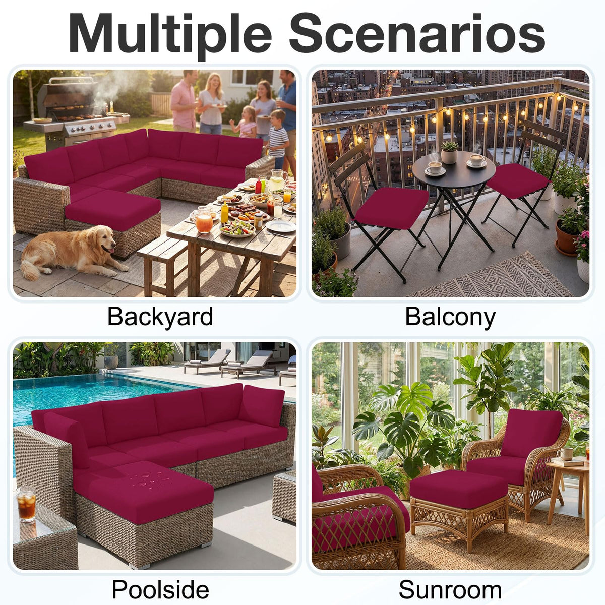 Hyha deck bench cushion cover protects seats from wear