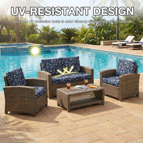 hyha durable machine-washable patio cushion covers maintain color after washes