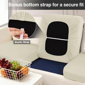Hyha easy installation with elastic bottom for a secure, wrinkle-free look.
