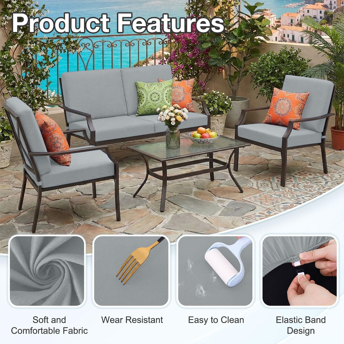 Hyha UV-resistant coating helps cushions resist sun fading over time.