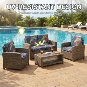 Hyha machine-washable outdoor cushion cover for easy cleaning.