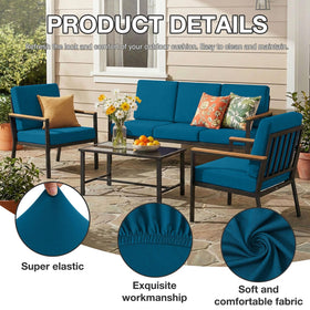 Hyha machine-washable patio cushion cover for easy cleaning and color retention.