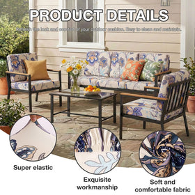 Hyha multi-piece set enables quick coordination across patio chairs and sofas.