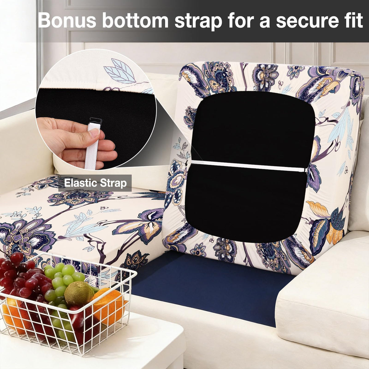 Hyha non-slip elastic-bottom design keeps covers in place during use.