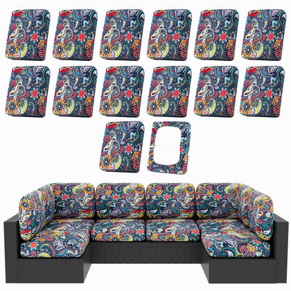 Hyha paisley patio cushion cover protects outdoor cushions from sun and wear.