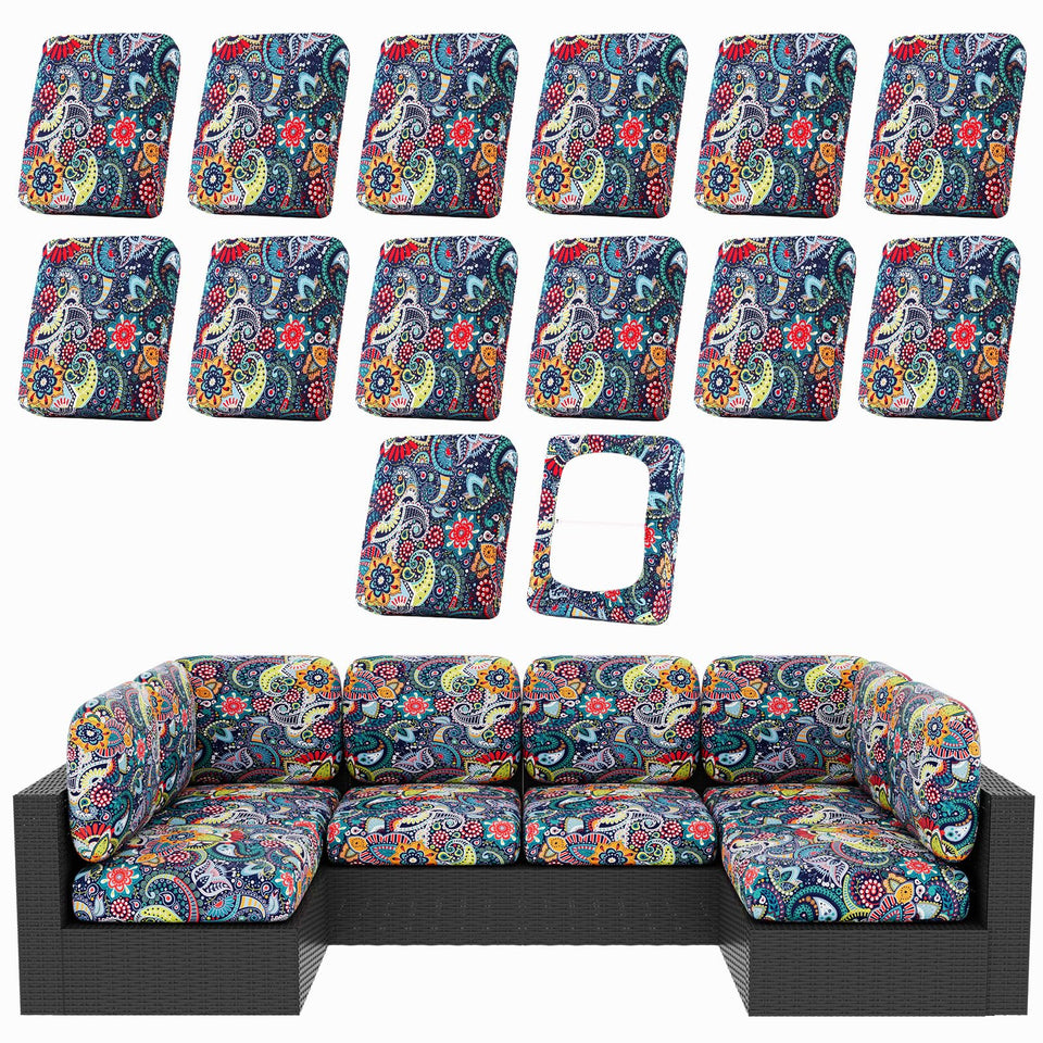 Hyha paisley patio cushion cover protects outdoor cushions from sun and wear.