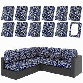 hyha baroque patio cushion cover enhances outdoor furniture style for 12-piece set