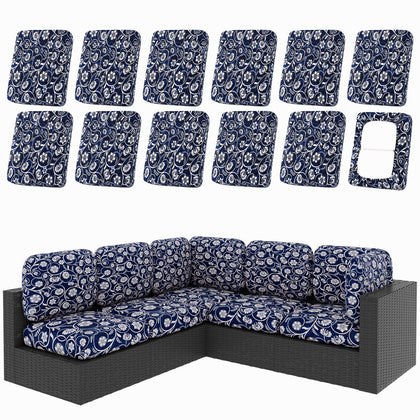 hyha baroque patio cushion cover enhances outdoor furniture style for 12-piece set