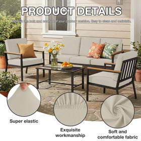 Hyha patio cushion cover stretch fit demonstrates universal sizing for cushions