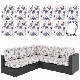 Hyha vintage flower pattern cushion cover adds fresh outdoor charm to seating.