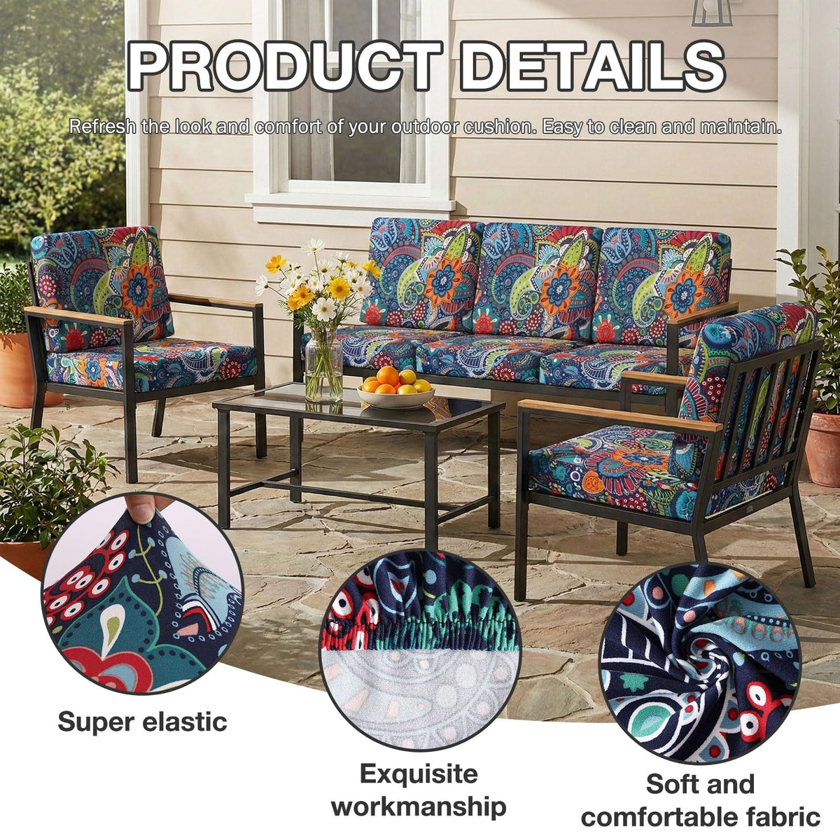 Hyha 4-14 piece sets fit most patio configurations.