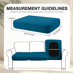 Hyha stretch outdoor cushion cover demonstrates quick installation with elastic bottom.