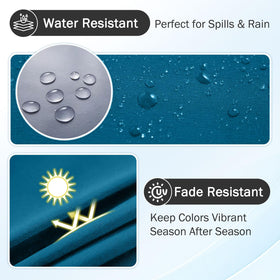 Hyha waterproof and UV-resistant fabric preserves color and cleanliness.