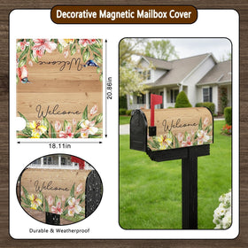 Hying floral birds design brightens your home exterior while protecting the mailbox surface.