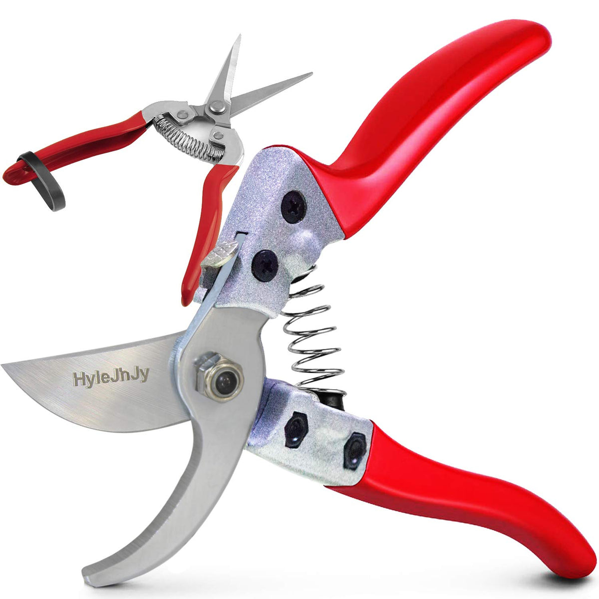 HyleJhJy pruning shears with SK5 blades for durable bypass cuts in the garden