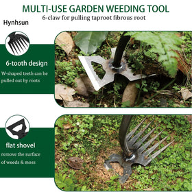Hynhsun Ergonomic handle provides comfortable grip during weeding