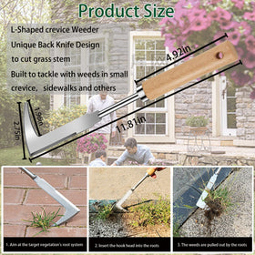 Hynhsun Six-teeth weed digger penetrates soil for cleaner beds