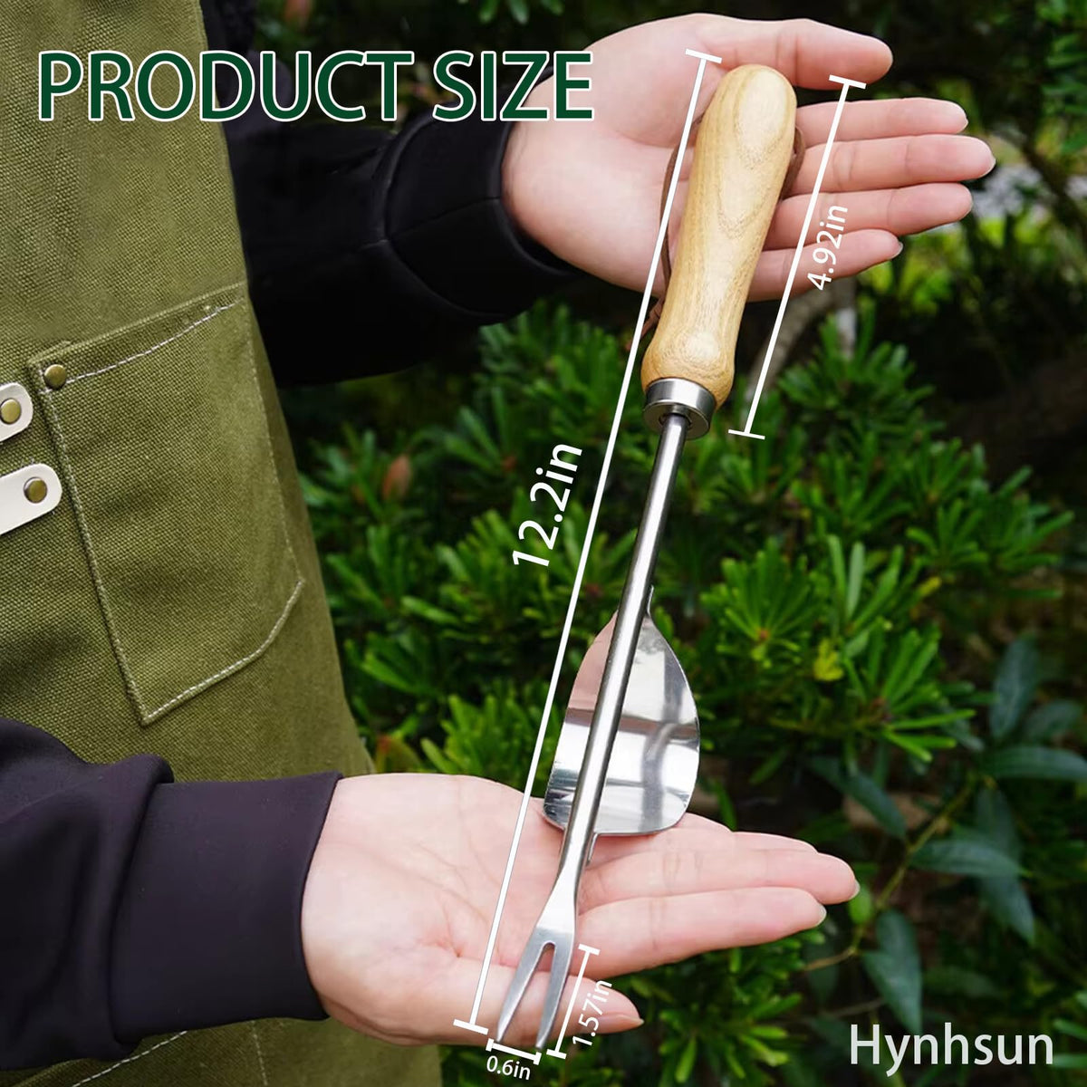 Hynhsun Stainless steel weed puller handles tough roots