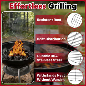 Hyparade even-heat design image suggests uniform searing across the grill