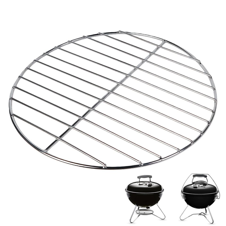 Hyparade round charcoal grate for 10.5 inches shows durable rust-resistant steel.