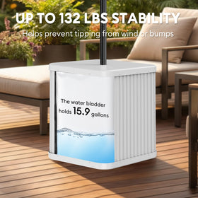 Hyperzoo umbrella hole fits poles up to 1.5 inches